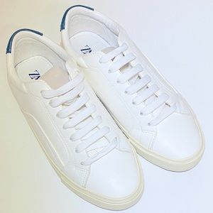 New Men’s Zara Shoes. White color, with a little bit of dark green.